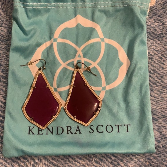 Kendra Scott Alexandra purple jade earrings - Picture 2 of 6